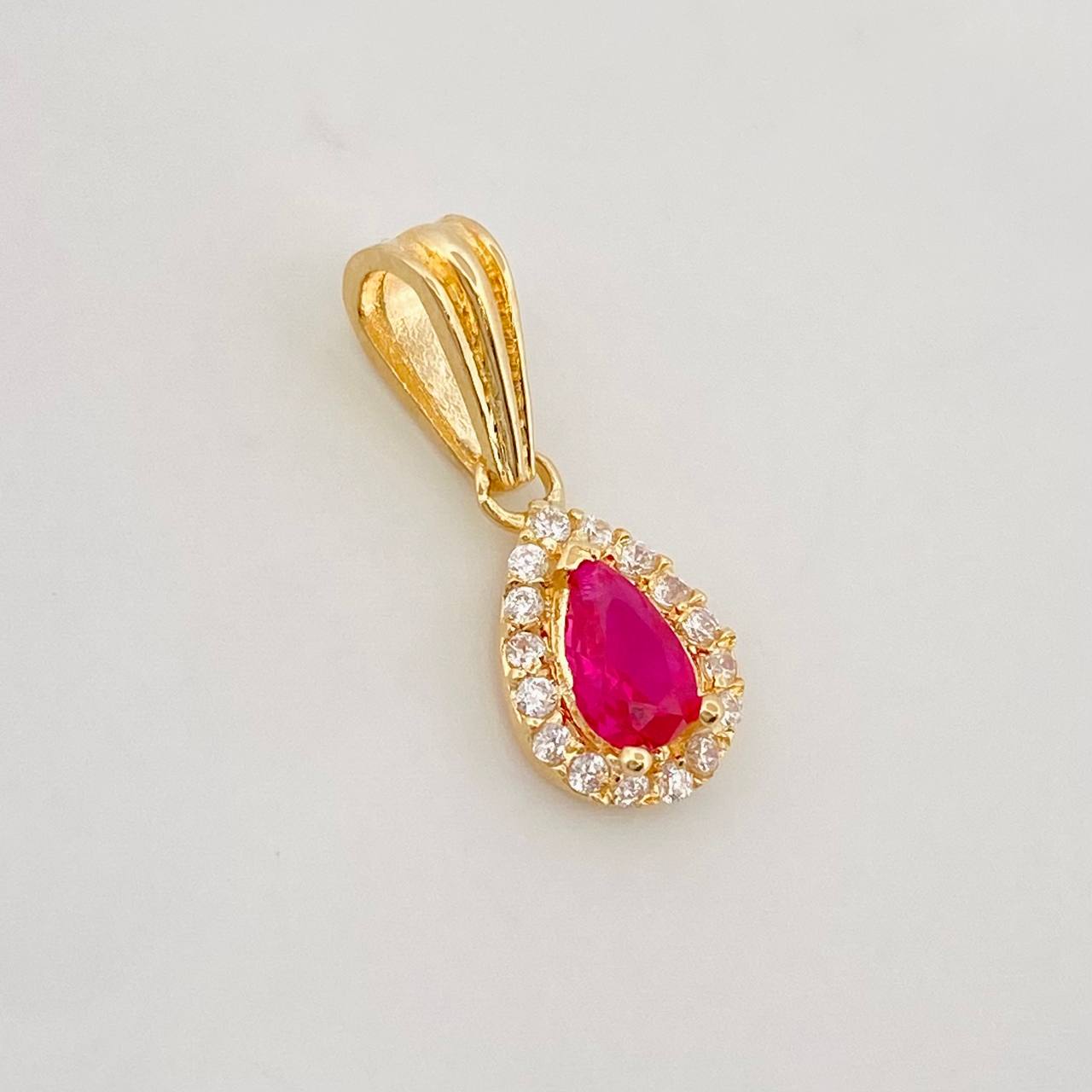 Dije Halo Lágrima 0.65g / 1.5cm Oro Amarillo 18K
