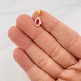 Dije Halo Lágrima 0.65g / 1.5cm Oro Amarillo 18K