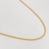Cadena Mini Cubana 2g / 60cm / 1.4mm Oro Amarillo 18K