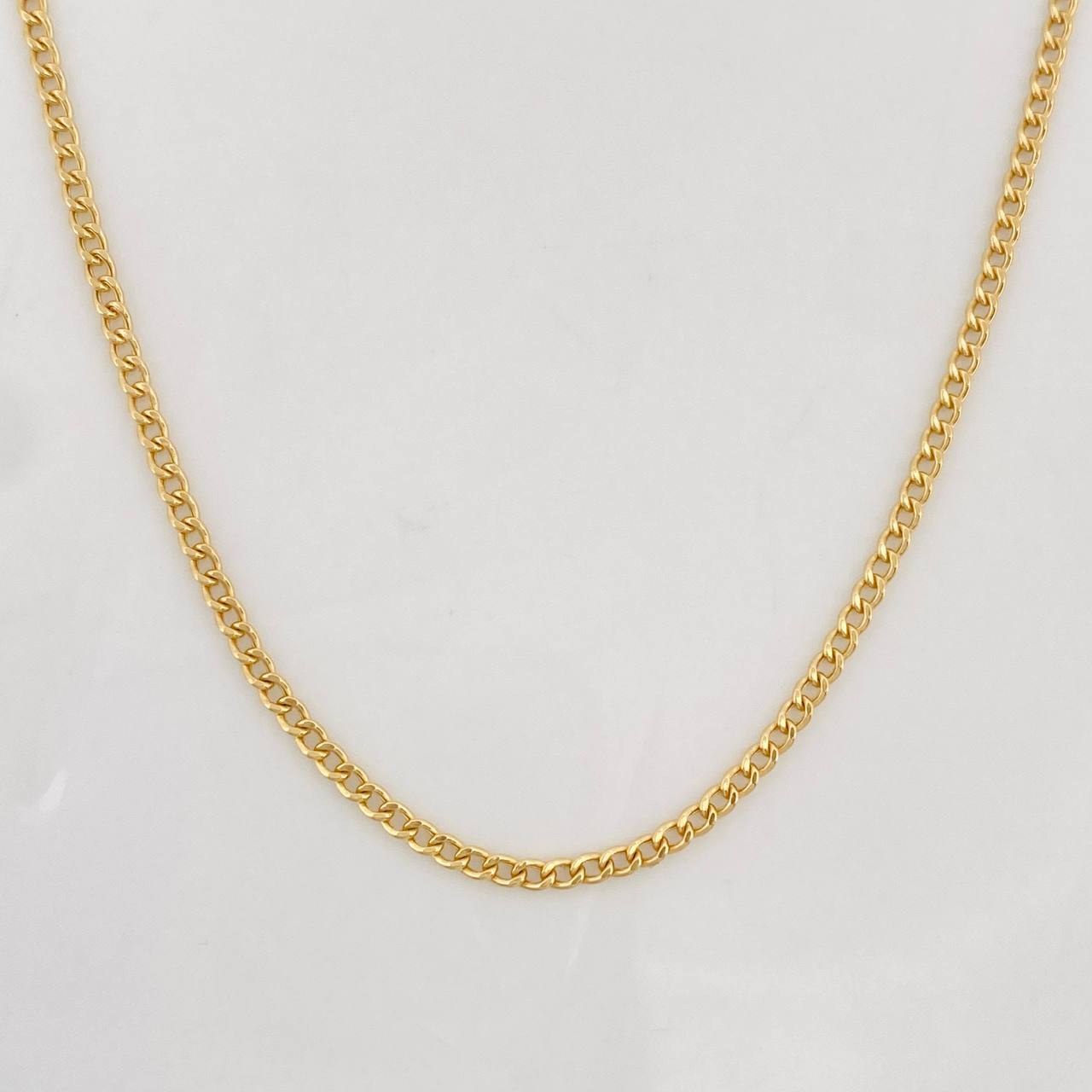Cadena Mini Cubana 2g / 60cm / 1.4mm Oro Amarillo 18K