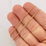 Cadena Mini Cubana 2g / 60cm / 1.4mm Oro Amarillo 18K