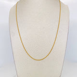 Cadena Mini Cubana 2g / 60cm / 1.4mm Oro Amarillo 18K