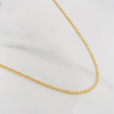 Cadena Cubana 2.4g / 60cm / 2.3mm Oro Amarillo 18K
