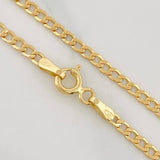 Cadena Cubana 2.4g / 60cm / 2.3mm Oro Amarillo 18K