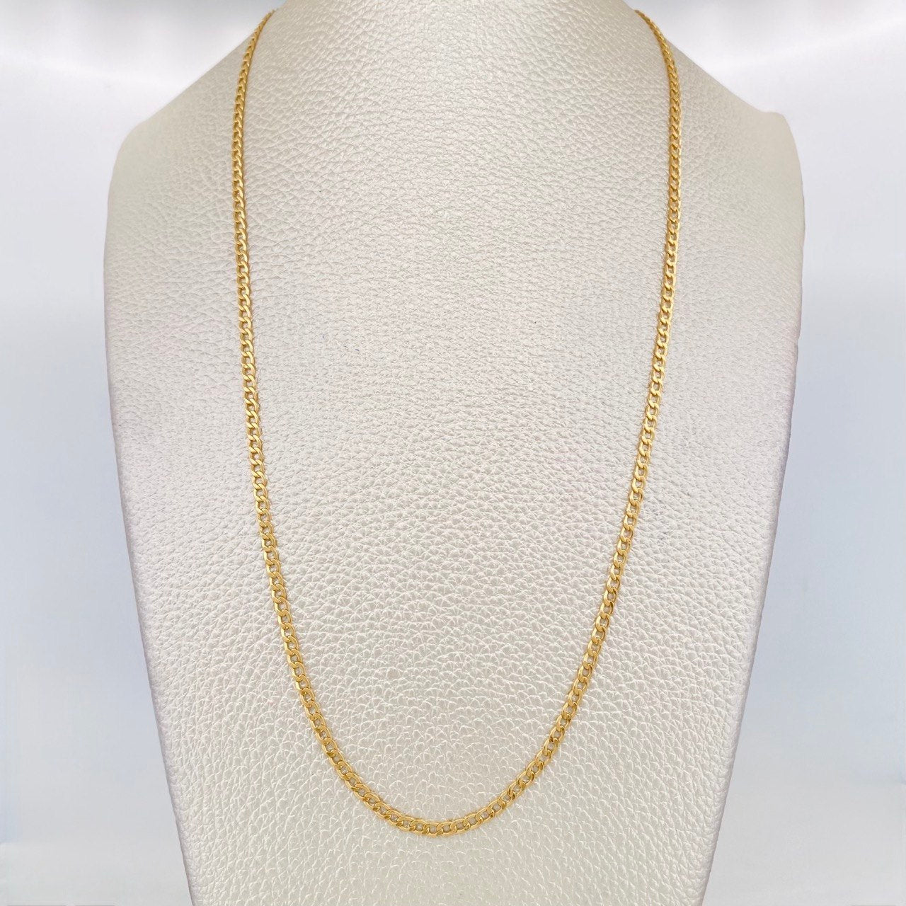 Cadena Cubana 2.4g / 60cm / 2.3mm Oro Amarillo 18K