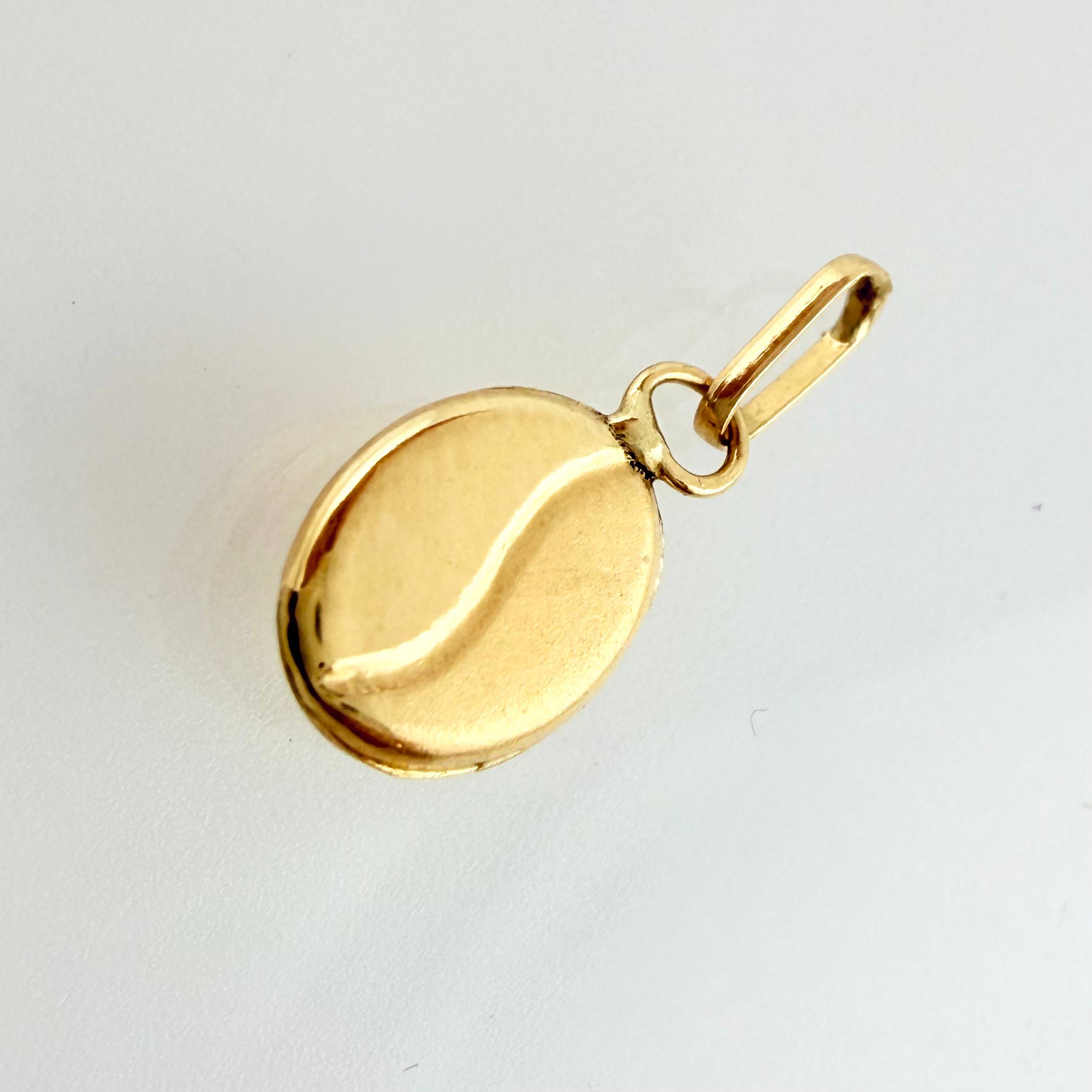 Dije Grano De Cafe 0.2gr / 1.3cm / Oro Amarillo 18K