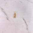 Dije Luna 0.95gr / 1.8cm / Circones Blancos Oro Amarillo 18K #