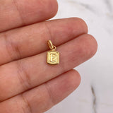 Dije Marco Letra E 0.35gr / 1.5cm / Liso Oro Amarillo 18K #