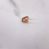 Dije Letra U 0.4gr / 0.8cm / Circones Colores Oro Rosa 18K $
