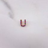 Dije Letra U 0.4gr / 0.8cm / Circones Colores Oro Rosa 18K $