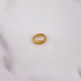 Dije Letra O 0.45gr / 0.9cm / Circones Blancos Oro Amarillo 18K $