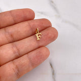 Dije Letra F 0.4gr / 1.4cm / Liso Oro Amarillo 18K #