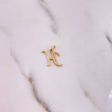 Dije Letra H 0.85gr / 2cm / Circones Blancos Oro Amarillo 18K $