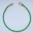 Pulso Tennis Esmeraldas 7.9gr / 18.5cm / Oro Amarillo 18K &