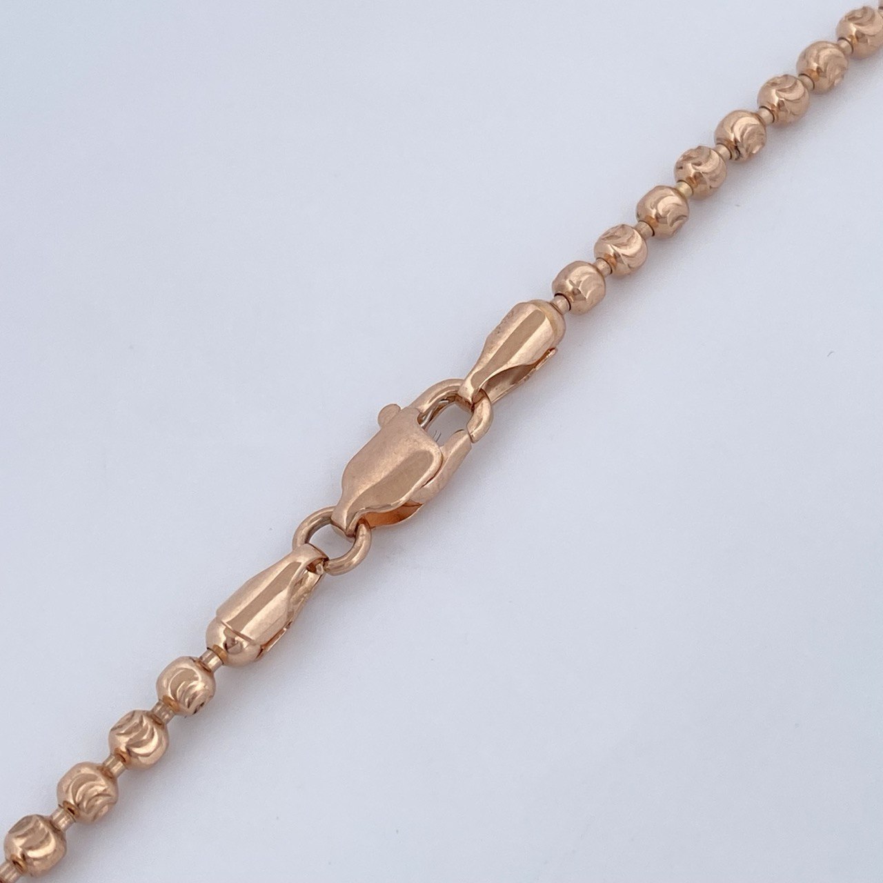 Cadena Militar Media Luna 15.6gr / 51cm / Oro Rosa Nac.Esp. 18K $