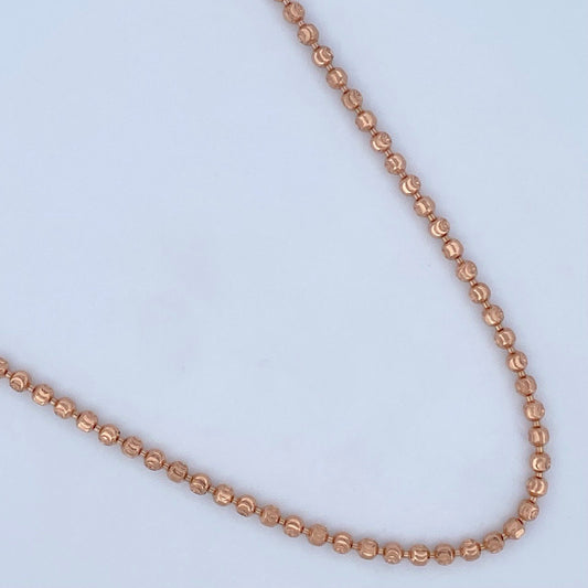 Cadena Militar Media Luna 15.6gr / 51cm / Oro Rosa Nac.Esp. 18K $