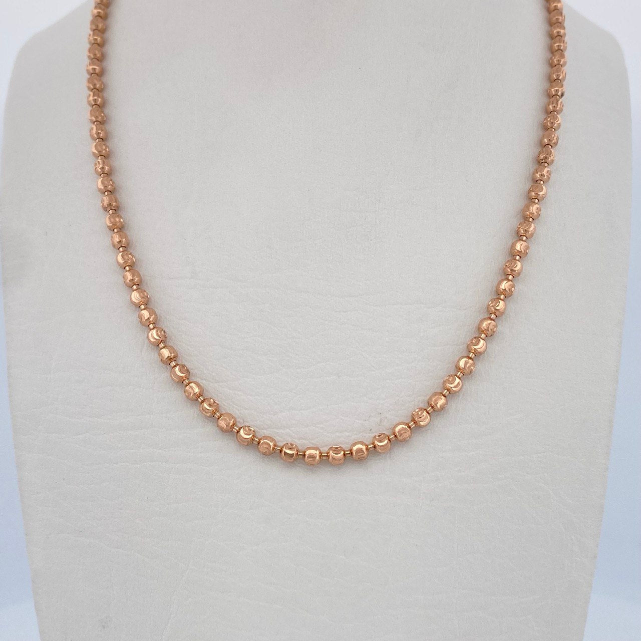 Cadena Militar Media Luna 15.6gr / 51cm / Oro Rosa Nac.Esp. 18K $