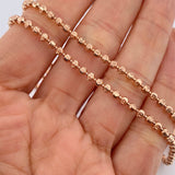 Cadena Militar Media Luna 15.6gr / 51cm / Oro Rosa Nac.Esp. 18K $