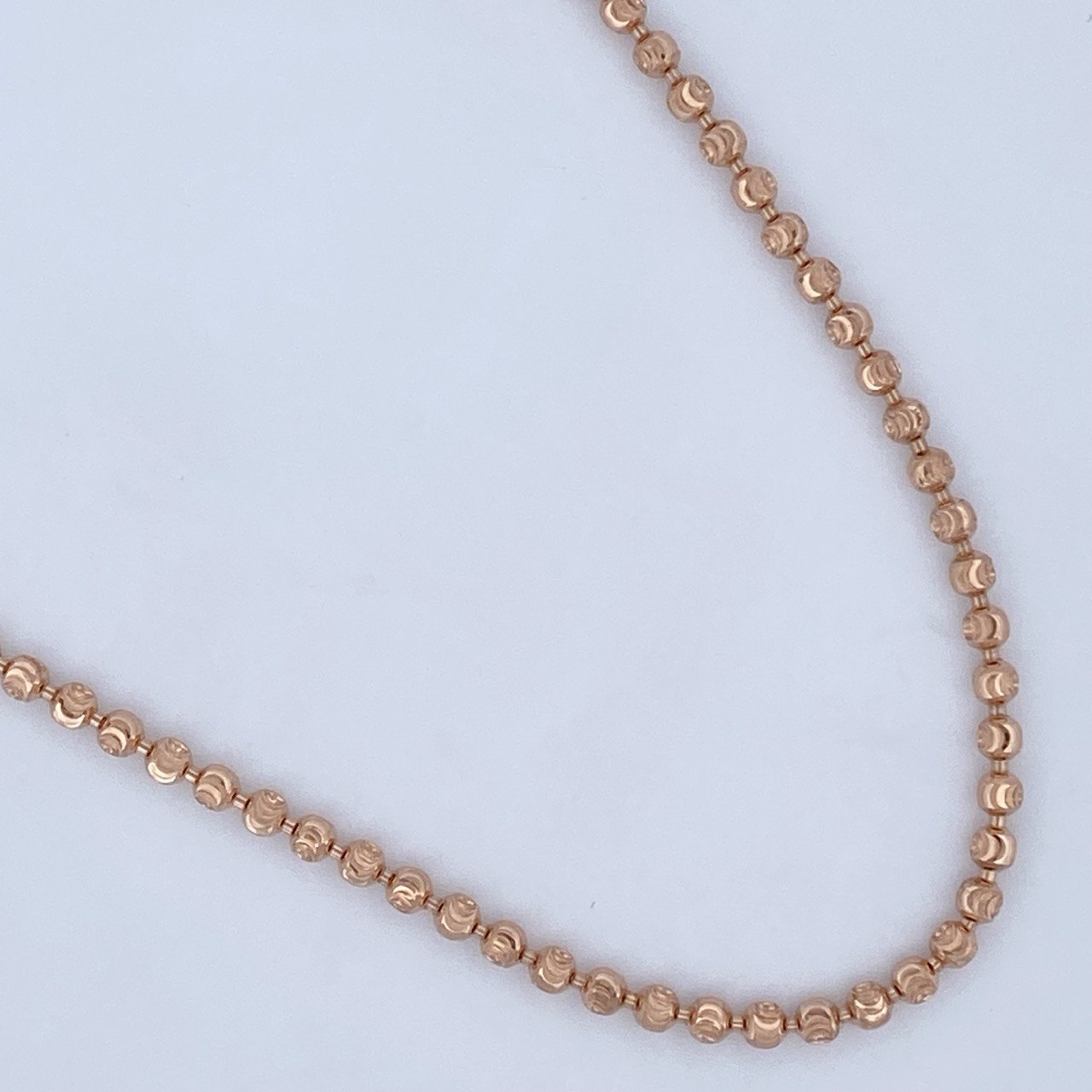 Cadena Militar Media Luna 20.15gr / 66cm / Oro Rosa Nac.Esp. 18K $
