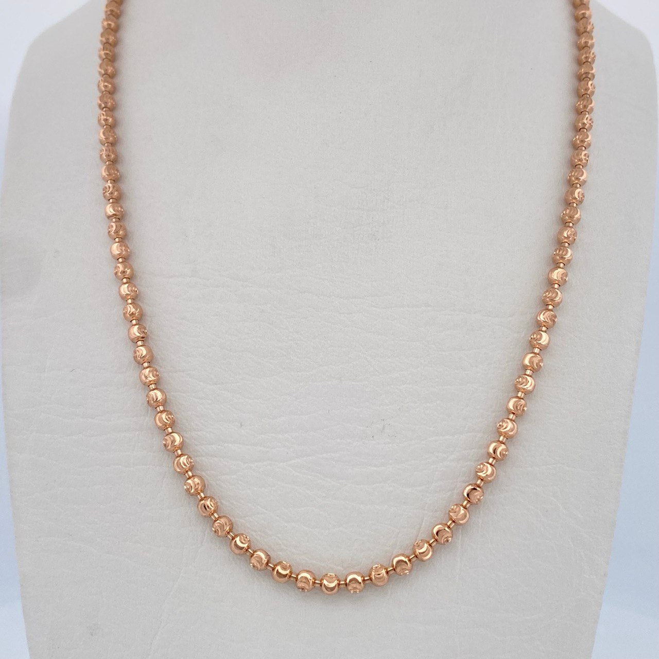 Cadena Militar Media Luna 20.15gr / 66cm / Oro Rosa Nac.Esp. 18K $