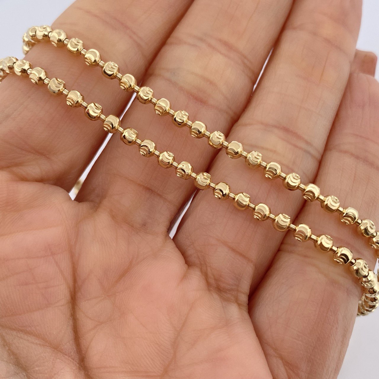 Cadena Militar Media Luna 19.7gr / 66cm / Oro Amarillo Nac.Esp. 18K $