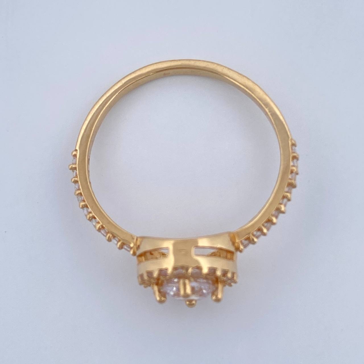 Anillo Halo 2.45gr / T6 1/2 / Oro Amarillo 18K &