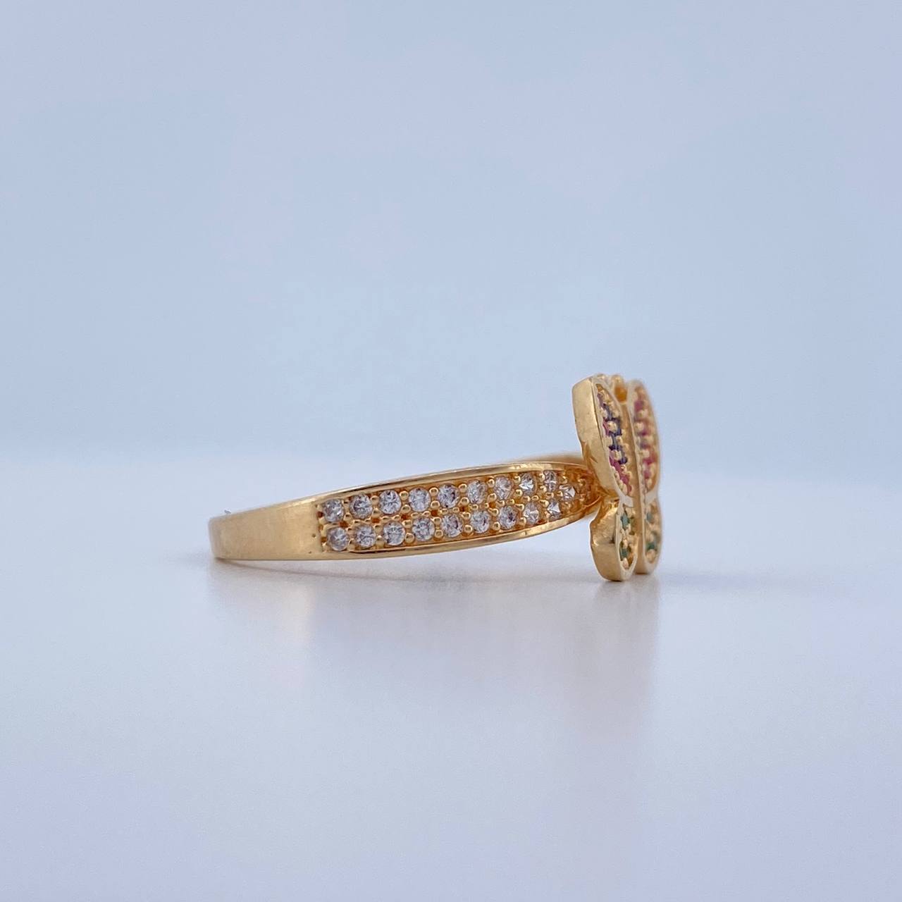 Anillo Mariposa 2.3gr / T7 / Oro Amarillo 18K &