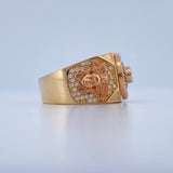 Anillo Crono Tempo 11.2gr / T9 1/2 / Tres Oros 18K &