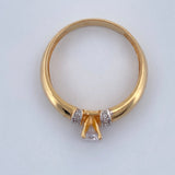 Anillo Solitario 2.6gr / T7 1/2 / Tres Oros 18K &