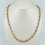 Cadena Rustica Nautilius 51.6gr / 70.6cm / 4.2mm Dos Oros Blanco Rosa 18K $
