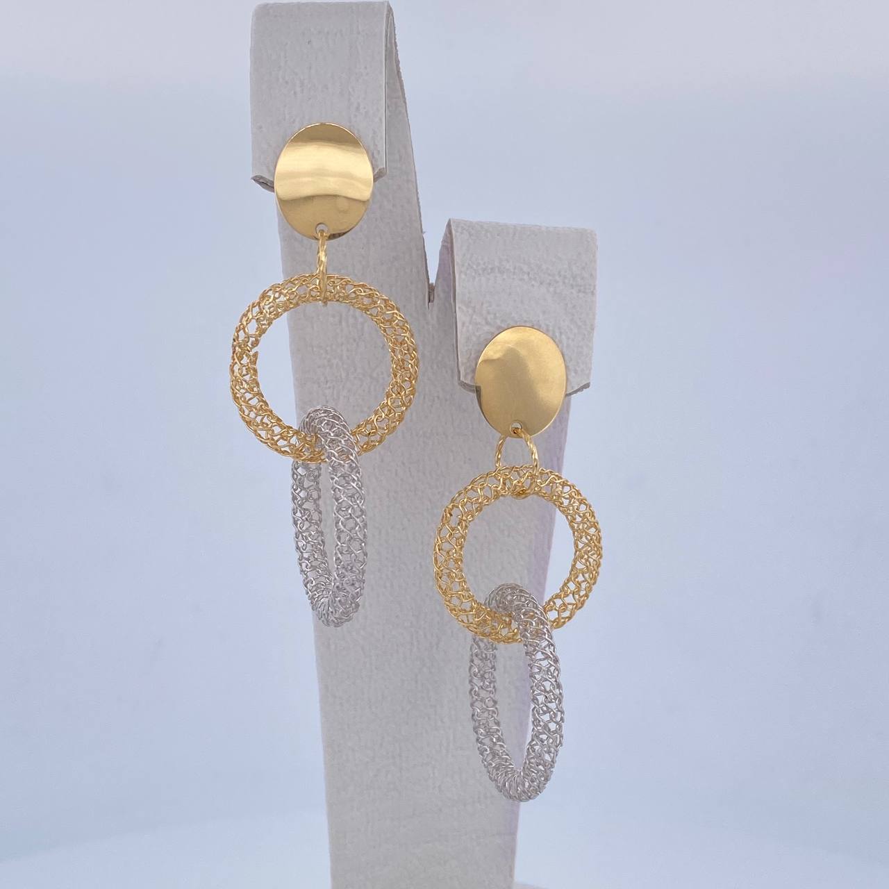 Topos Aretes Aros Circulos 5.35gr / 5cm / +4Oro 18K $
