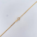 Cadena Escalera Plana 3.35gr / 59.5cm / +3 Oro 18K &