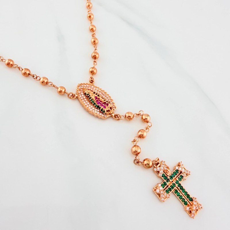 Rosario Virgen De Guadalupe 13.55 g / 39 cm / 4 mm Oro Rosa 18K