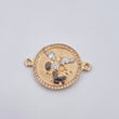 Herraje San Miguel Arcangel 4gr / 2cm / Circones Blancos Tres Oros 18K &