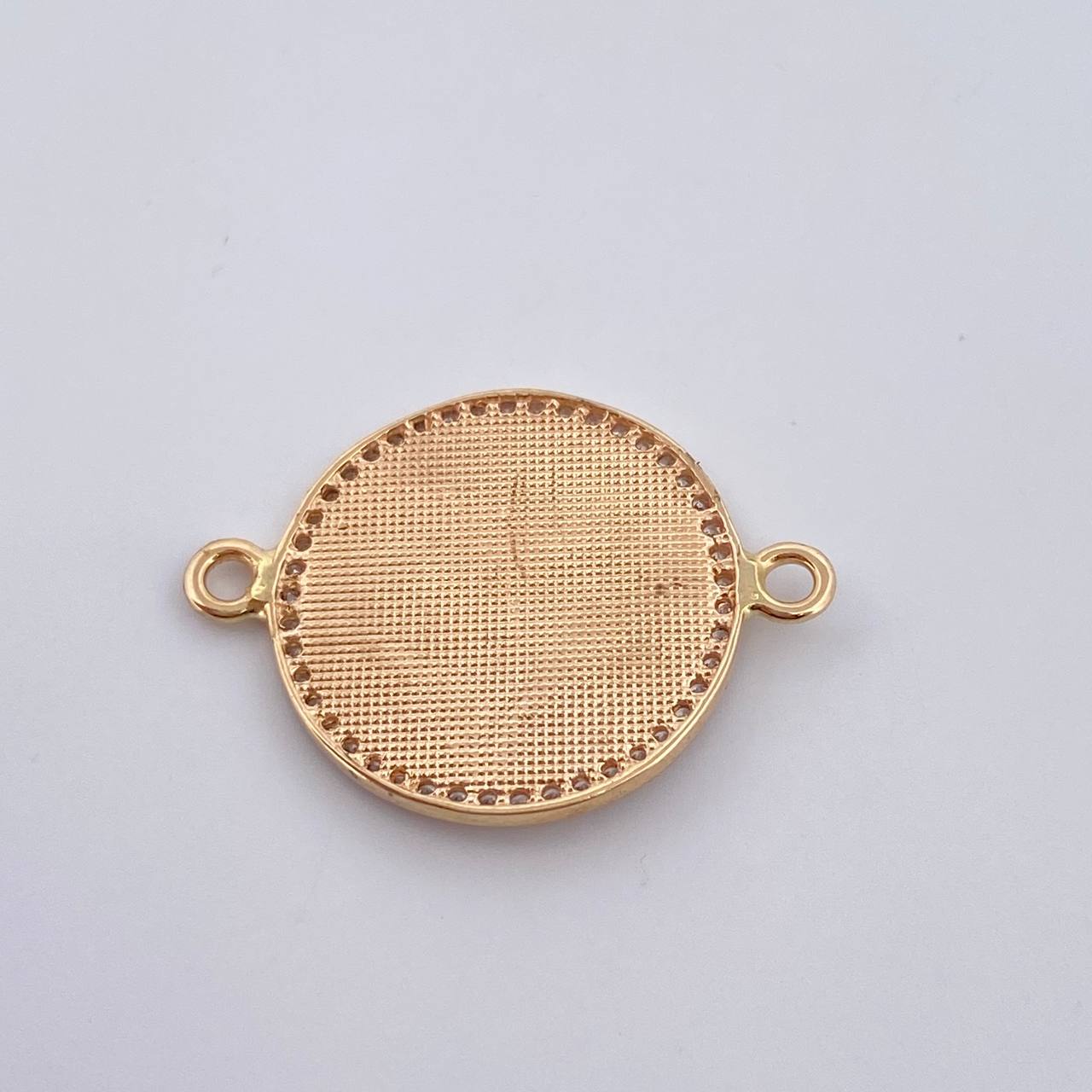 Herraje San Miguel Arcangel 4gr / 2cm / Circones Blancos Tres Oros 18K &
