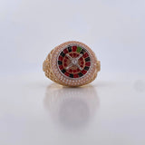 Anillo Ruleta 9.55 g / T10 Dos Oros Amarillo Blanco 18K