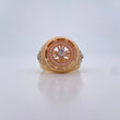 Anillo Timon 10.6gr / T10 / Circones Blancos Tres Oros 18K &