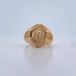 Anillo Virgen Guadalupe 11.1gr / T11 1/2 / Circones Blancos Oro Amarillo 18K &