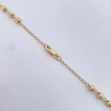 Rosario Virgen Milagrosa 10.85gr / 56.4cm / 4mm Balin Diamantado Oro Amarillo 18K &
