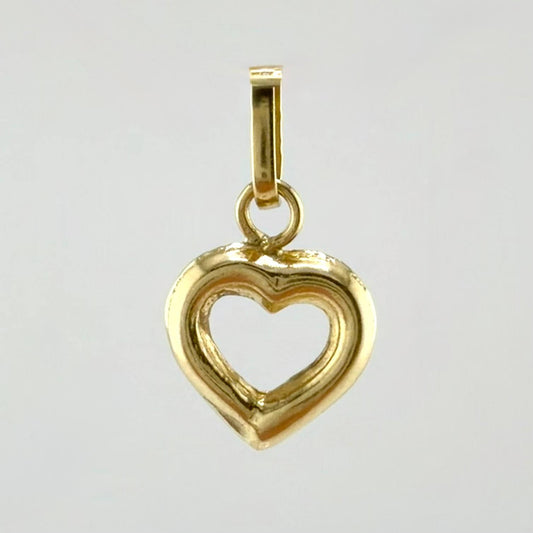 Dije Silueta Corazón 0.4gr / 1.5cm / Oro Amarillo 18K