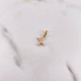 Dije Letra X 0.55gr / 1.6cm / Circones Colores Oro Rosa 18K $