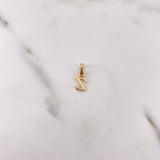 Dije Letra Z 0.4gr / 1.3cm / Liso Oro Amarillo 18K $