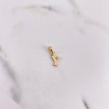 Dije Letra Y 0.45gr / 1.5cm / Liso Oro Amarillo 18K #