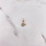 Dije Raton 0.35gr / 1.5cm / Circones Verdes Oro Rosa 18K $