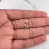 Dije Raton 0.35gr / 1.5cm / Circones Verdes Oro Rosa 18K $