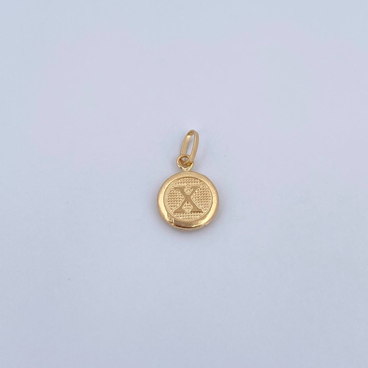 Dije Letra X 0.45gr / 1.5cm / Medalla Oro Amarillo 18K &