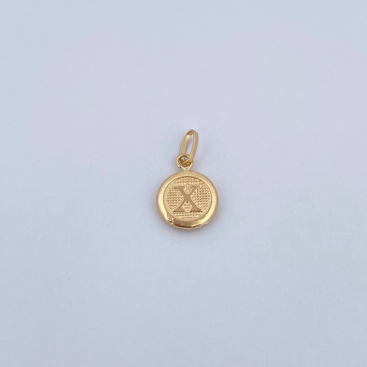 Dije Letra X 0.45gr / 1.5cm / Medalla Oro Amarillo 18K &