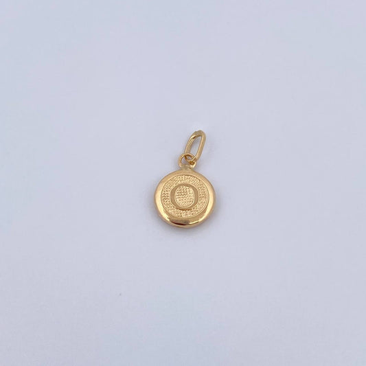 Dije Letra O 0.5gr / 1.5cm / Medalla Oro Amarillo 18K &