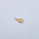 Dije Letra O 0.3gr / 1.5cm / Liso Oro Amarillo 18K &