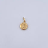 Dije Letra J 0.5gr / 1.5cm / Medalla Oro Amarillo 18K &